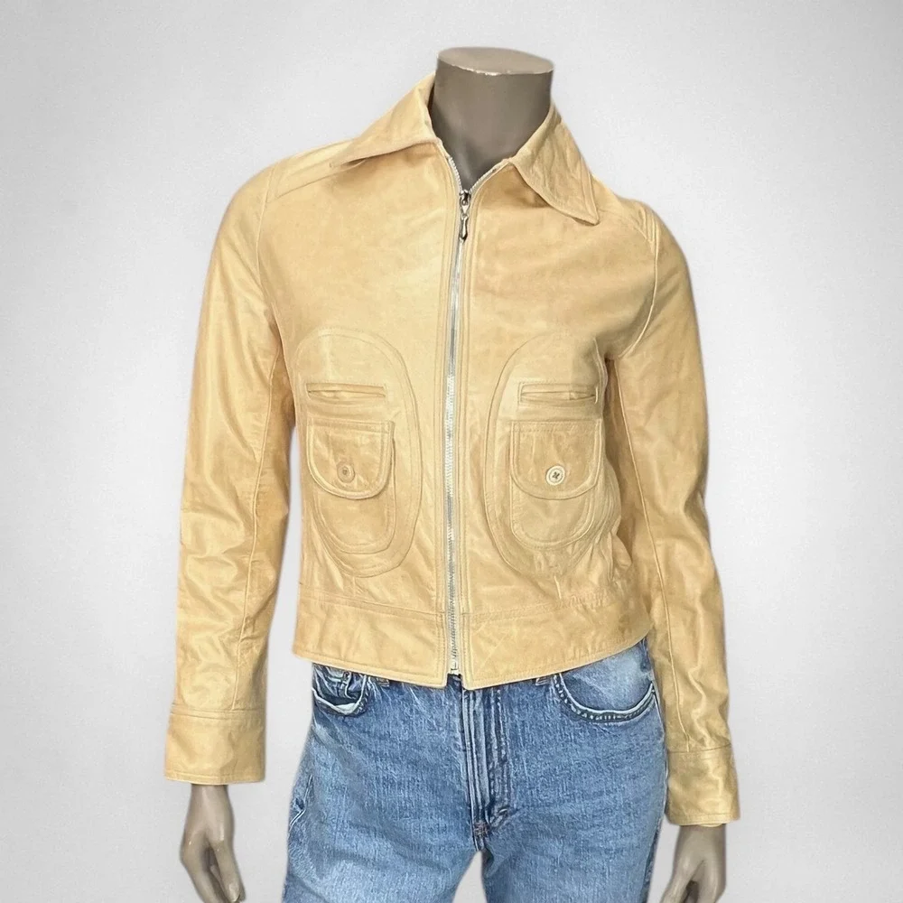 ROBERTO KLEIN Lambskin Leather Jacket‎ Small